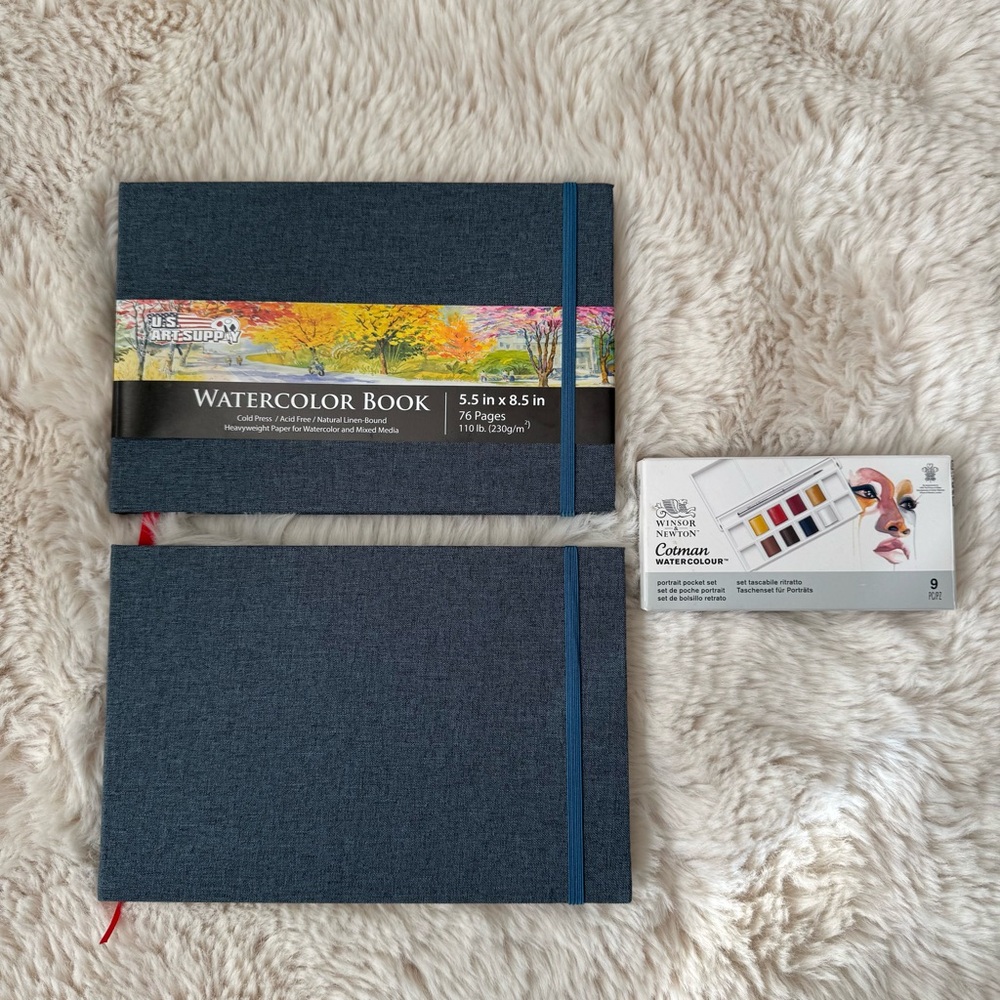 Watercolor Books and Portrait Pocket Set